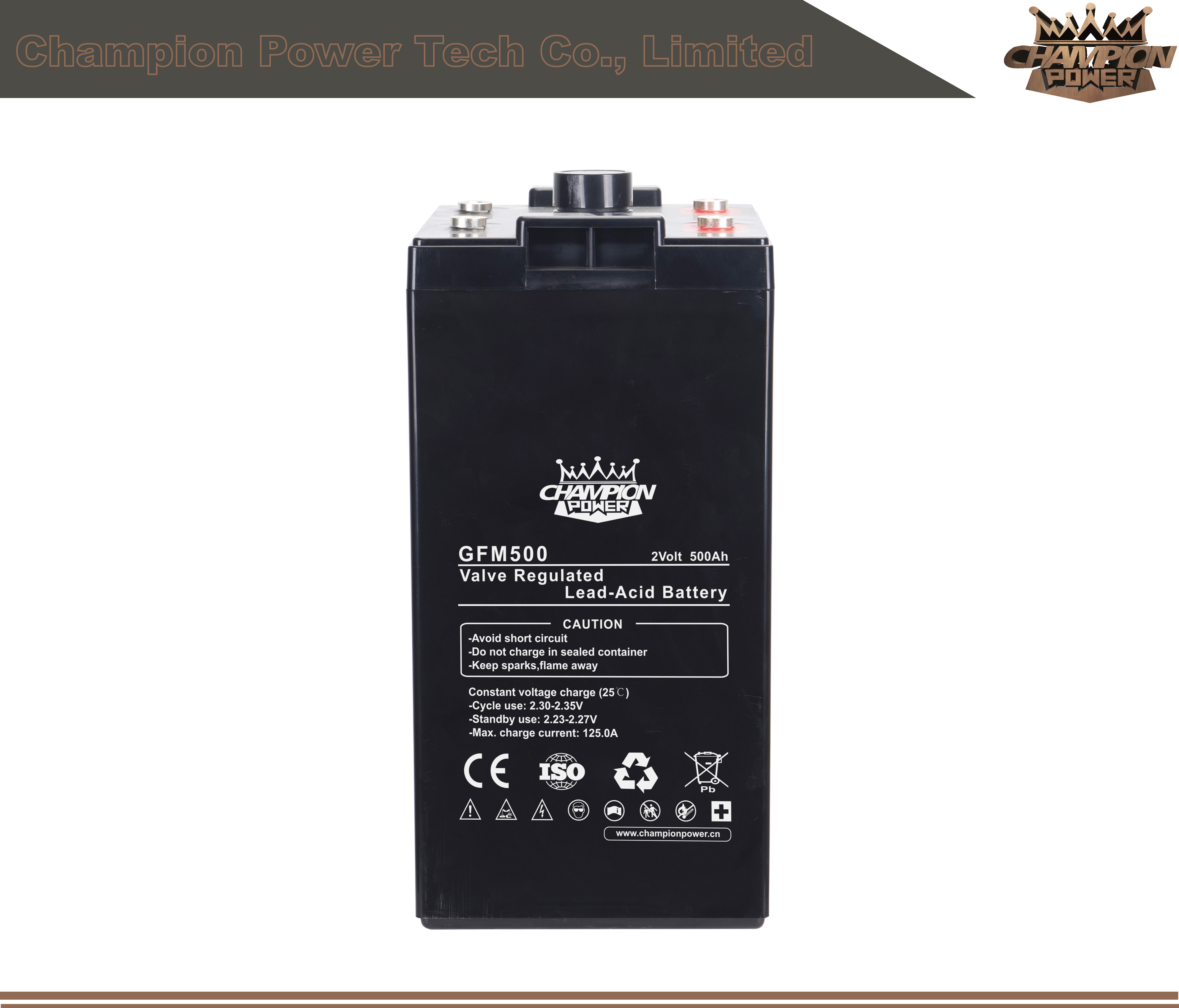 GFM500 2V500Ah Lead Acid Battery