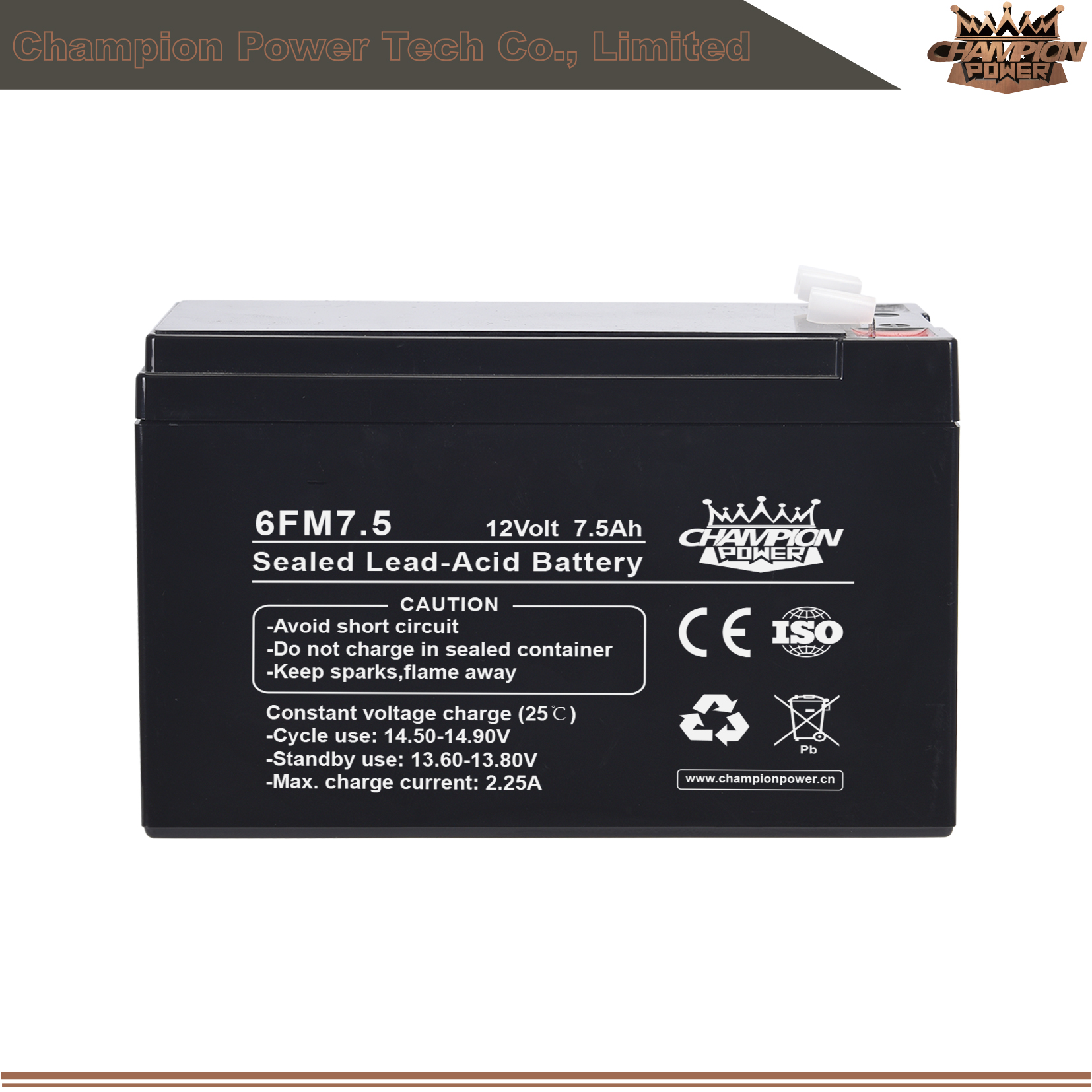 6FM7.5 12V7.5Ah AGM Battery