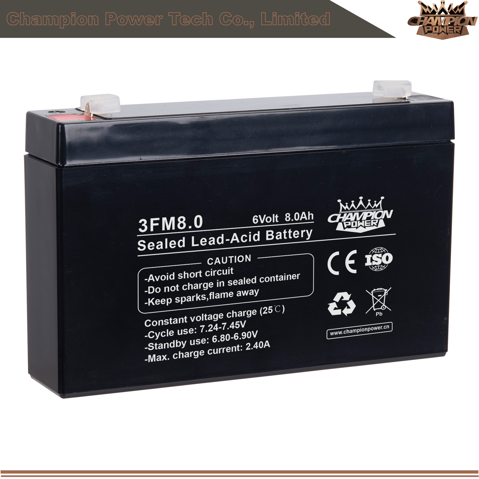 3FM8.0 6V8.0Ah AGM Battery