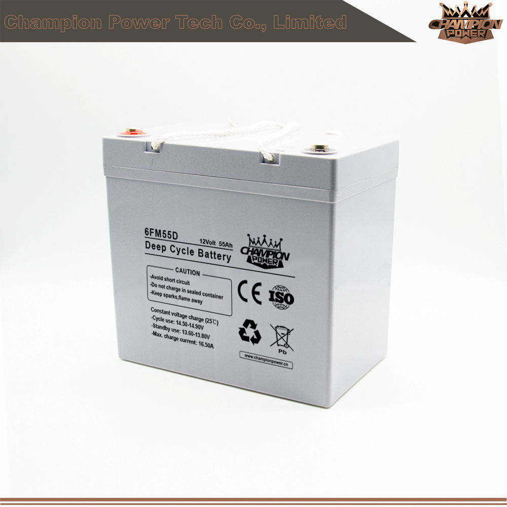 12V55AH Deep Cycle Battery for Solar energy storage system
