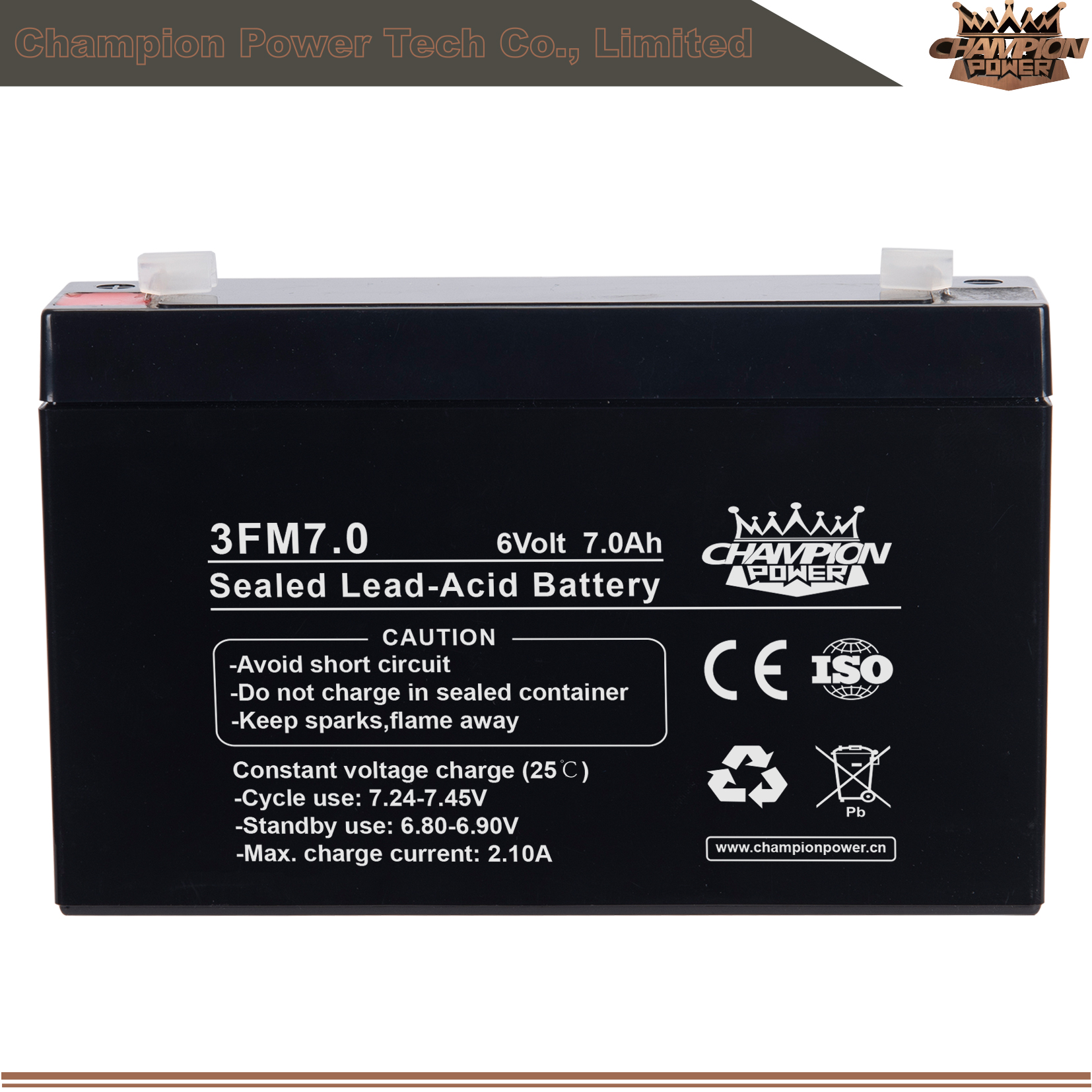 3FM7.0 6V7.0Ah AGM Battery